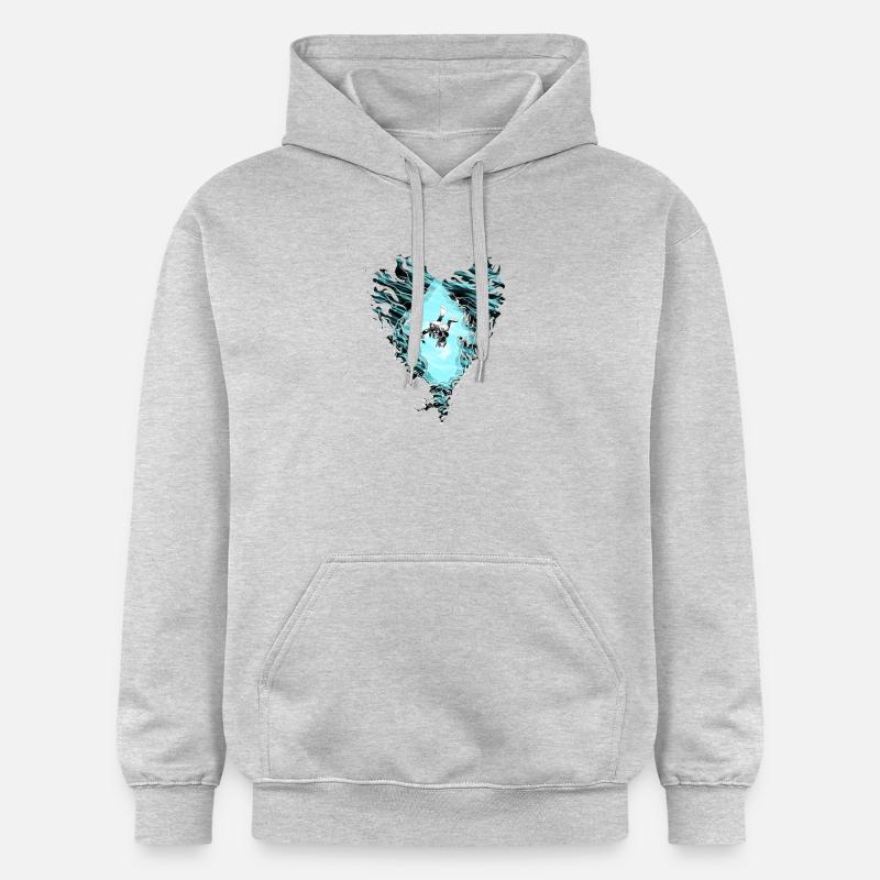 Plongée plongeuse Plongée sous-marine - Sweat à capuche Softstyle® Gildan Unisexe - gris clair chiné