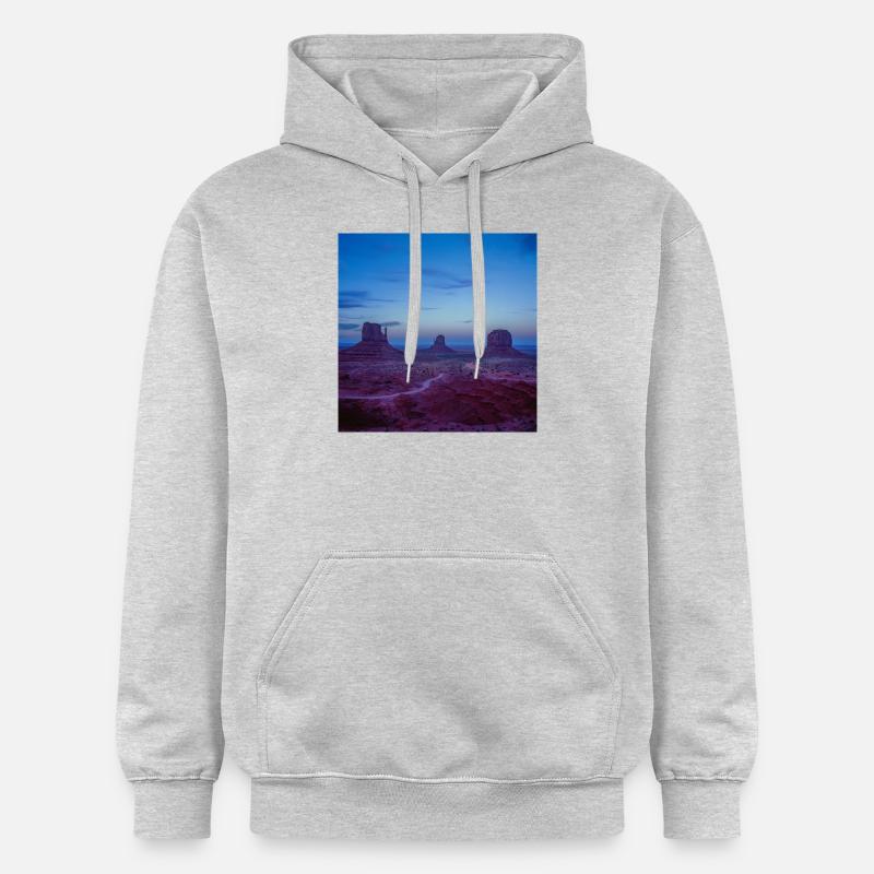 Vallée des Monuments - Sweat à capuche Softstyle® Gildan Unisexe - gris clair chiné