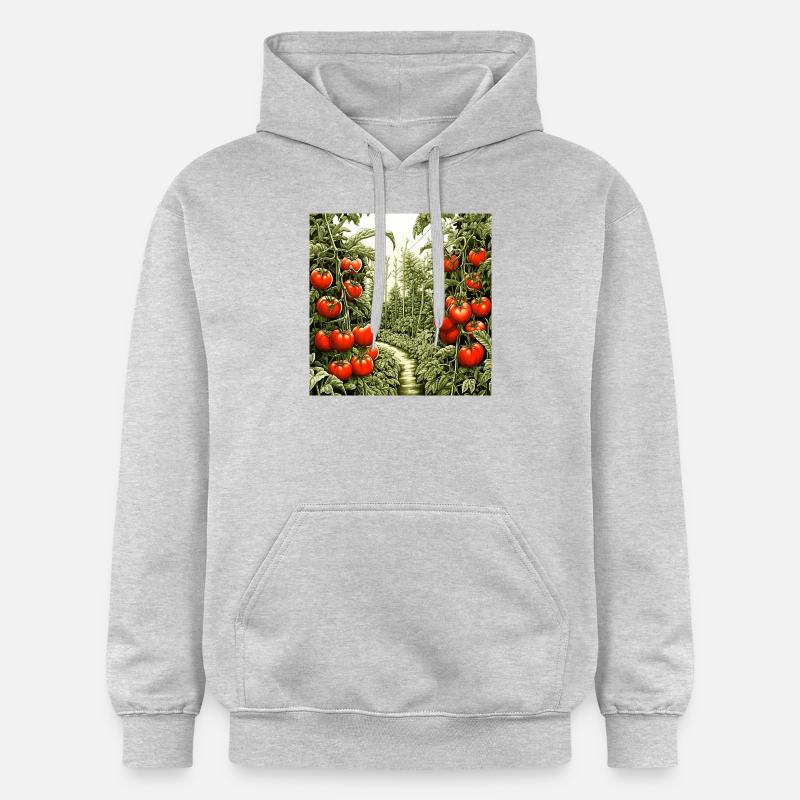 Plants de tomates - Sweat à capuche Softstyle® Gildan Unisexe - gris clair chiné
