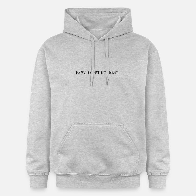 Bébé, ne m'écoute pas - Sweat à capuche Softstyle® Gildan Unisexe - gris clair chiné