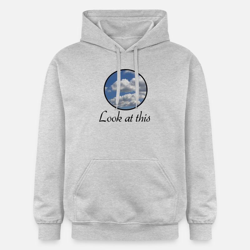 Regarde ça - Sweat à capuche Softstyle® Gildan Unisexe - gris clair chiné