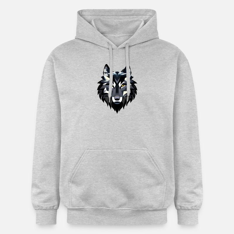Loup - Sweat à capuche Softstyle® Gildan Unisexe - gris clair chiné