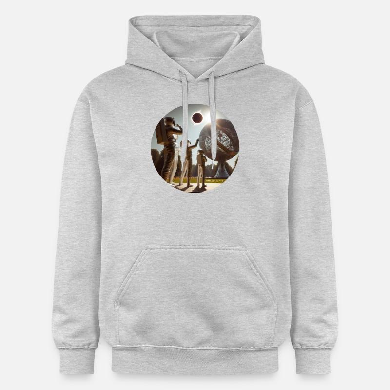 Total Eclipse 04:08:24 Commererative - Gildan Unisex Softstyle® Midweight Hoodie - light heather grey