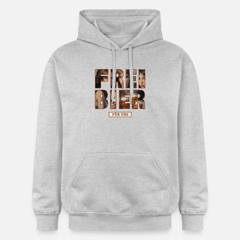 Bière gratuite pour nous - Sweat à capuche Softstyle® Gildan Unisexe - gris clair chiné
