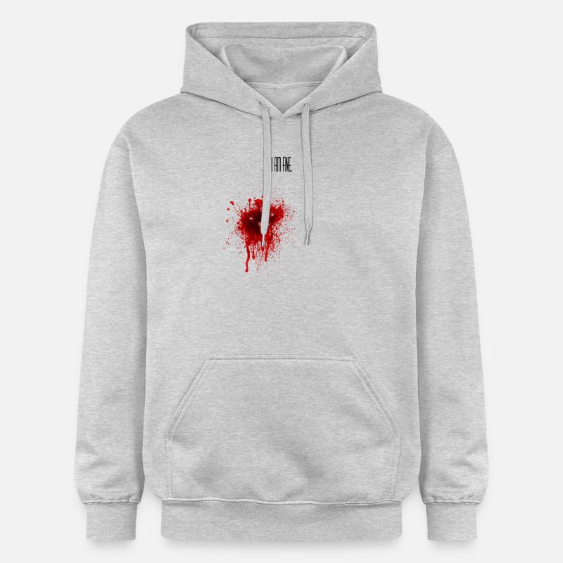 Je vais bien - Sweat à capuche Softstyle® Gildan Unisexe - gris clair chiné