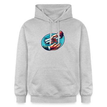 Graduation - Gildan Unisex Softstyle® Midweight Hoodie - light heather grey - Front - Liana (172cm) & Jaron (178cm)