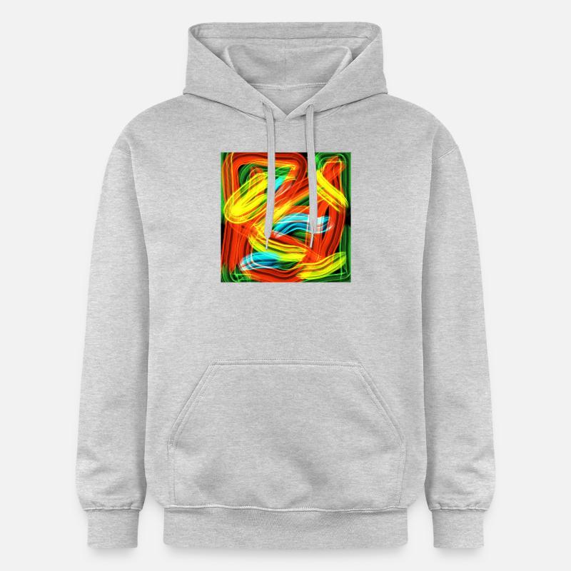 Rayures de couleur - Sweat à capuche Softstyle® Gildan Unisexe - gris clair chiné