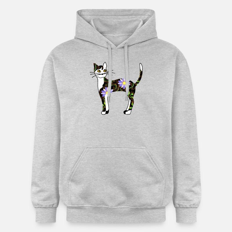 Chat - Sweat à capuche Softstyle® Gildan Unisexe - gris clair chiné