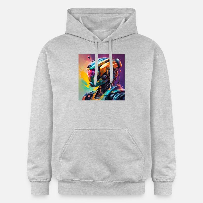 Affiche Cyborg - Sweat à capuche Softstyle® Gildan Unisexe - gris clair chiné