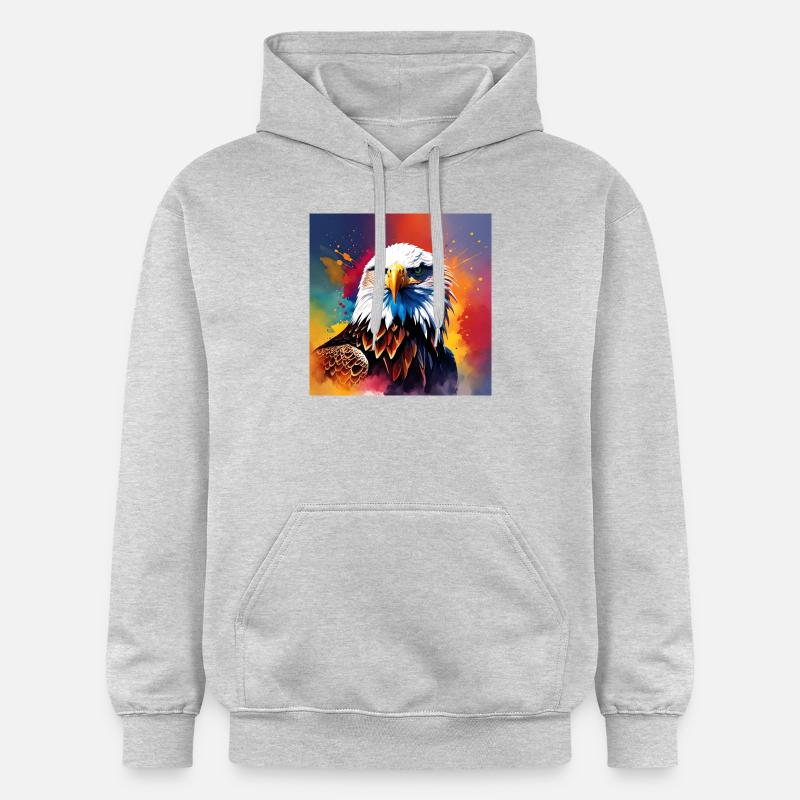 Couleur aigle - Sweat à capuche Softstyle® Gildan Unisexe - gris clair chiné
