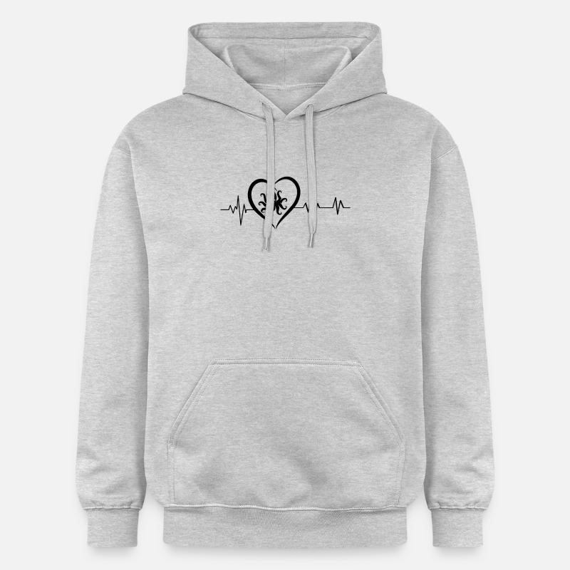 battement de cœur poulpe - Sweat à capuche Softstyle® Gildan Unisexe - gris clair chiné