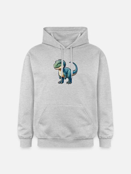 Wild Animal Dinosaur - Gildan Unisex Softstyle® Midweight Hoodie - light heather grey