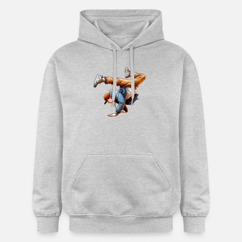 Breakdance Énergique Pas De Danse - Sweat à capuche Softstyle® Gildan Unisexe - gris clair chiné