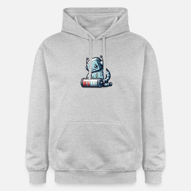 Robot Pile Faible Robo-Problèmes - Sweat à capuche Softstyle® Gildan Unisexe - gris clair chiné