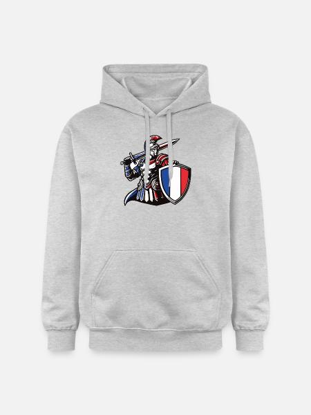 Gladiateur France 3 - Sweat à capuche Softstyle® Gildan Unisexe - gris clair chiné