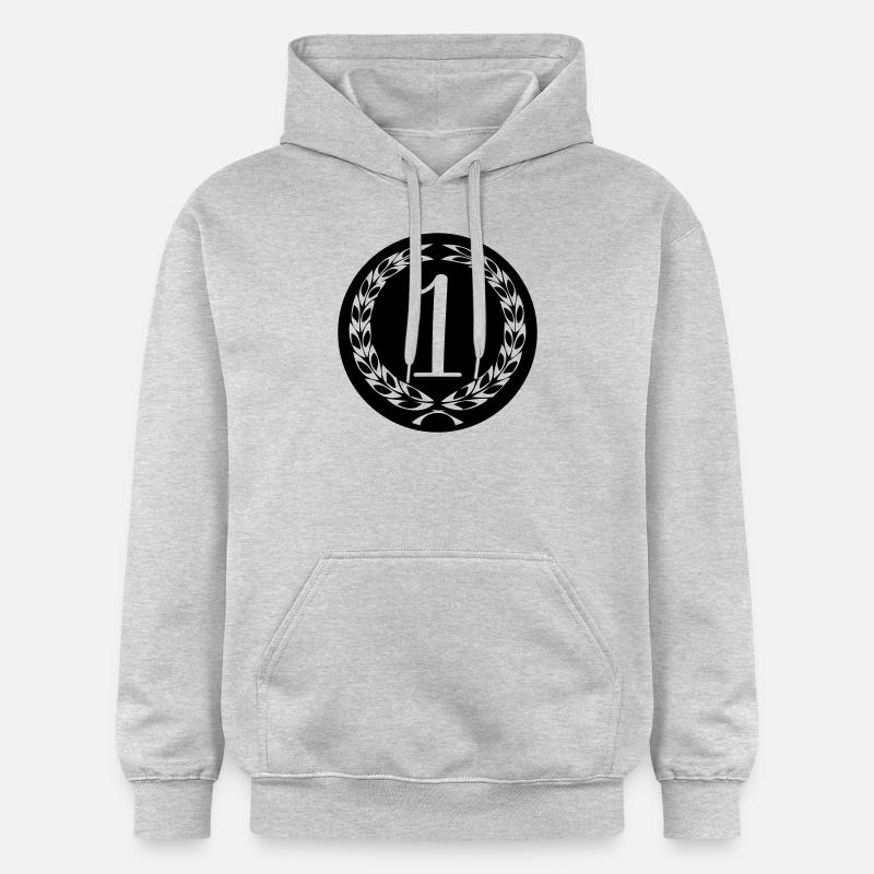 1 couronne - Sweat à capuche Softstyle® Gildan Unisexe - gris clair chiné