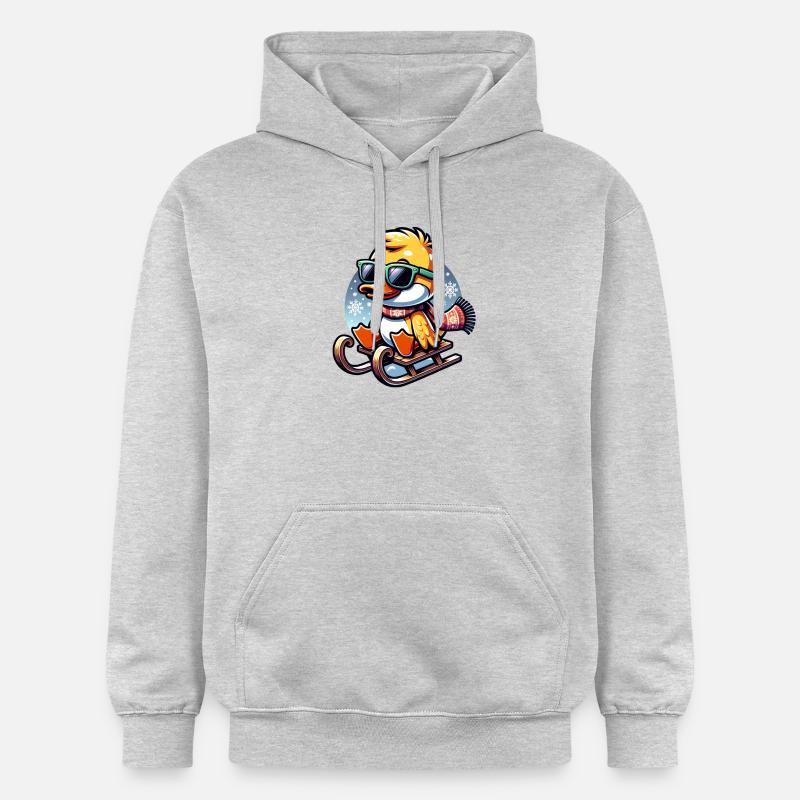 Mignon Cool Duck Noël - Sweat à capuche Softstyle® Gildan Unisexe - gris clair chiné