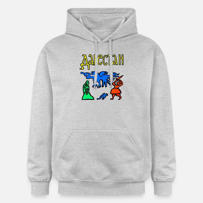 Folklore du Daghestan - Sweat à capuche Softstyle® Gildan Unisexe - gris clair chiné