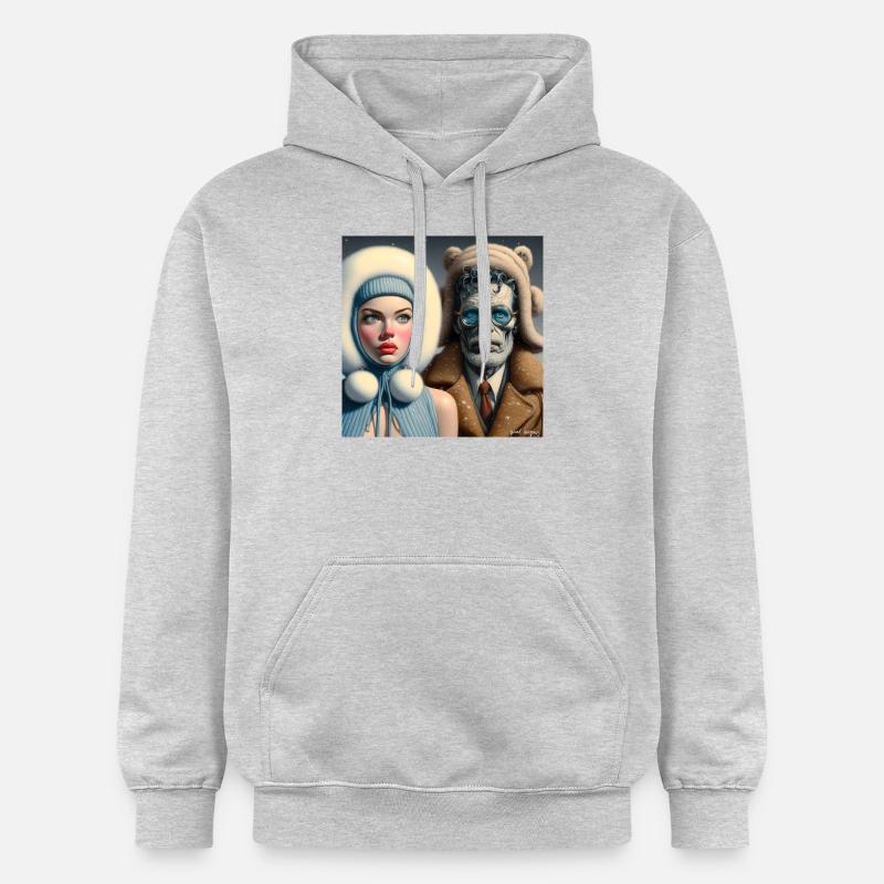 froid! - Sweat à capuche Softstyle® Gildan Unisexe - gris clair chiné