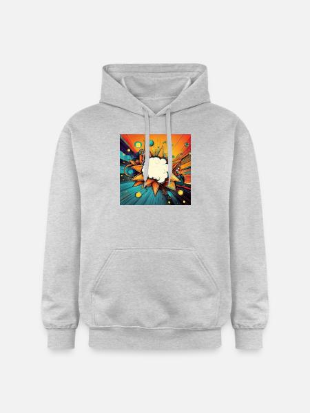 Vibrant Abstract Explosive Cloud Design - Gildan Unisex Softstyle® Midweight Hoodie - light heather grey