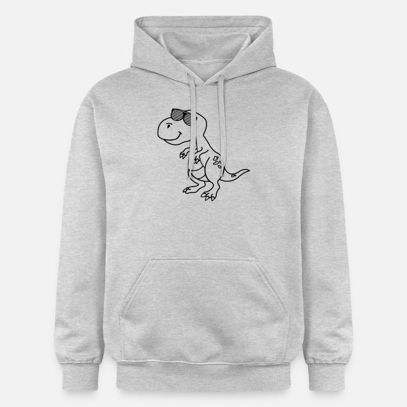 Dinosaure cool - Sweat à capuche Softstyle® Gildan Unisexe - gris clair chiné