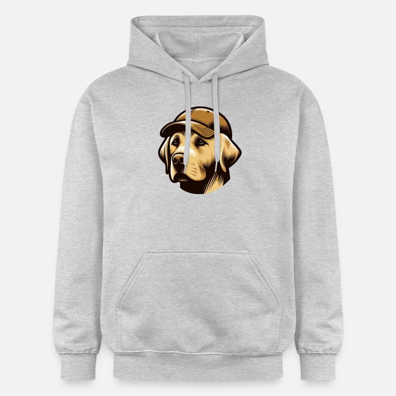 Labrador avec casquette - Sweat à capuche Softstyle® Gildan Unisexe - gris clair chiné