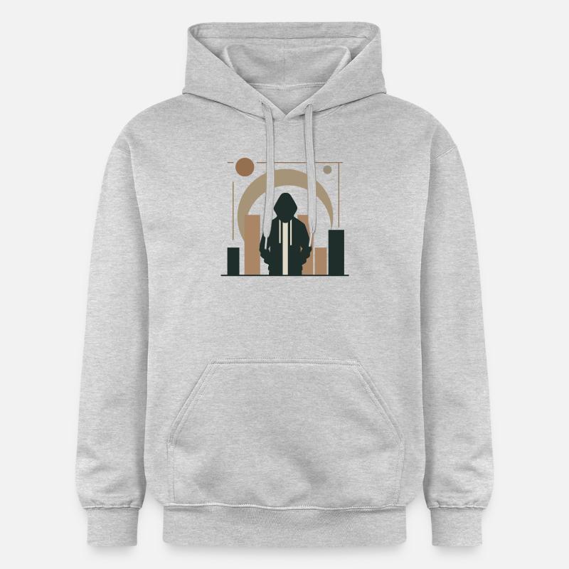 Design « L’âme du trottoir » - Sweat à capuche Softstyle® Gildan Unisexe - gris clair chiné