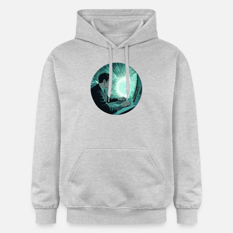 Vision numérique : libérer l’avenir ! - Sweat à capuche Softstyle® Gildan Unisexe - gris clair chiné