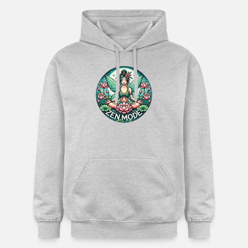 Mode Zen Fée - Sweat à capuche Softstyle® Gildan Unisexe - gris clair chiné