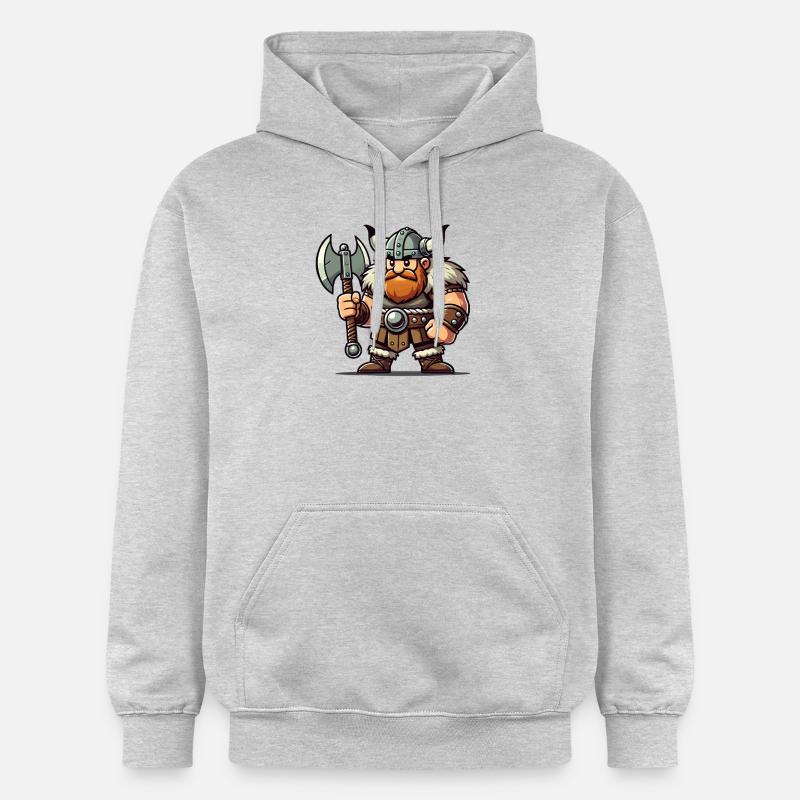 Bande dessinée viking - Sweat à capuche Softstyle® Gildan Unisexe - gris clair chiné