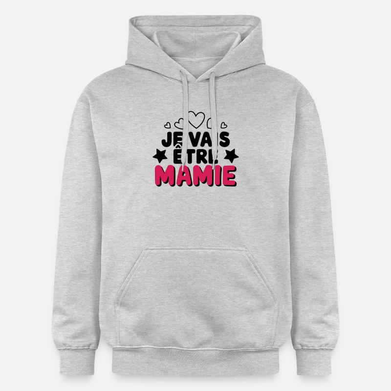 Ich werde Oma sein - Gildan Unisex Softstyle® Midweight Hoodie - Hellgrau meliert