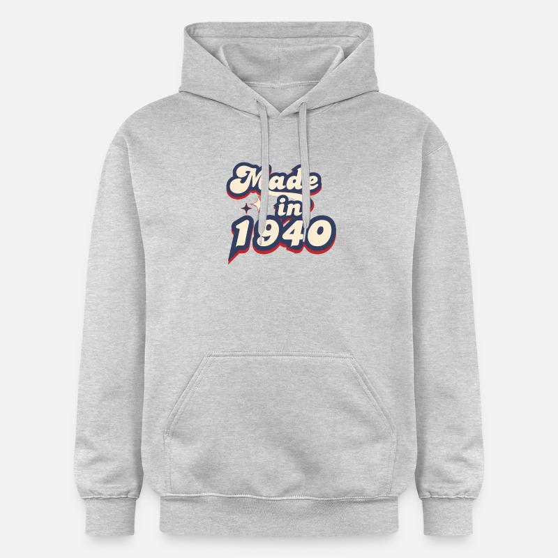 Made in 1940 retro - Sweat à capuche Softstyle® Gildan Unisexe - gris clair chiné
