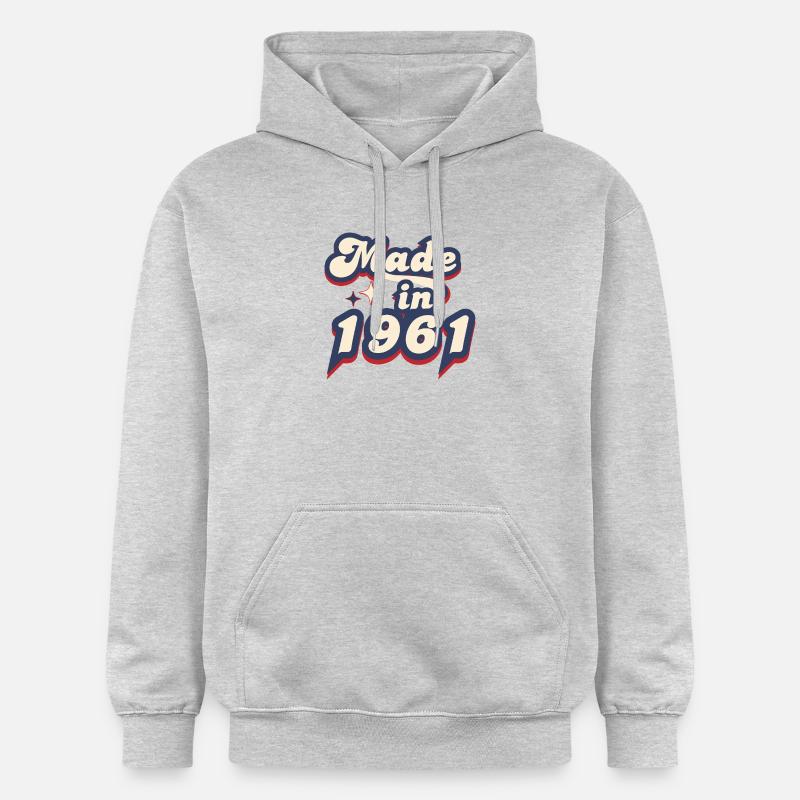 Made in 1961 retro - Sweat à capuche Softstyle® Gildan Unisexe - gris clair chiné