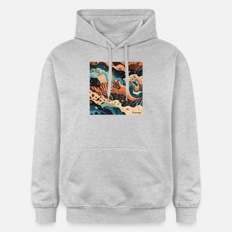 Diversité - Sweat à capuche Softstyle® Gildan Unisexe - gris clair chiné