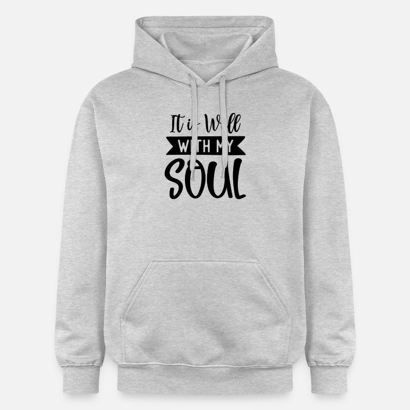 C’est bien - Sweat à capuche Softstyle® Gildan Unisexe - gris clair chiné