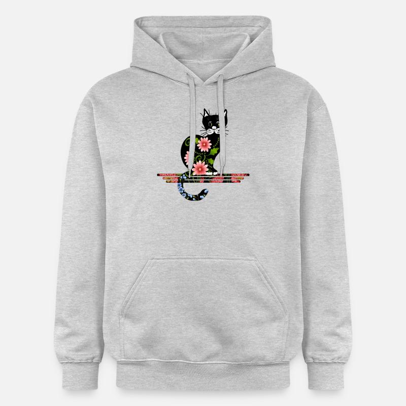 Chat - Sweat à capuche Softstyle® Gildan Unisexe - gris clair chiné
