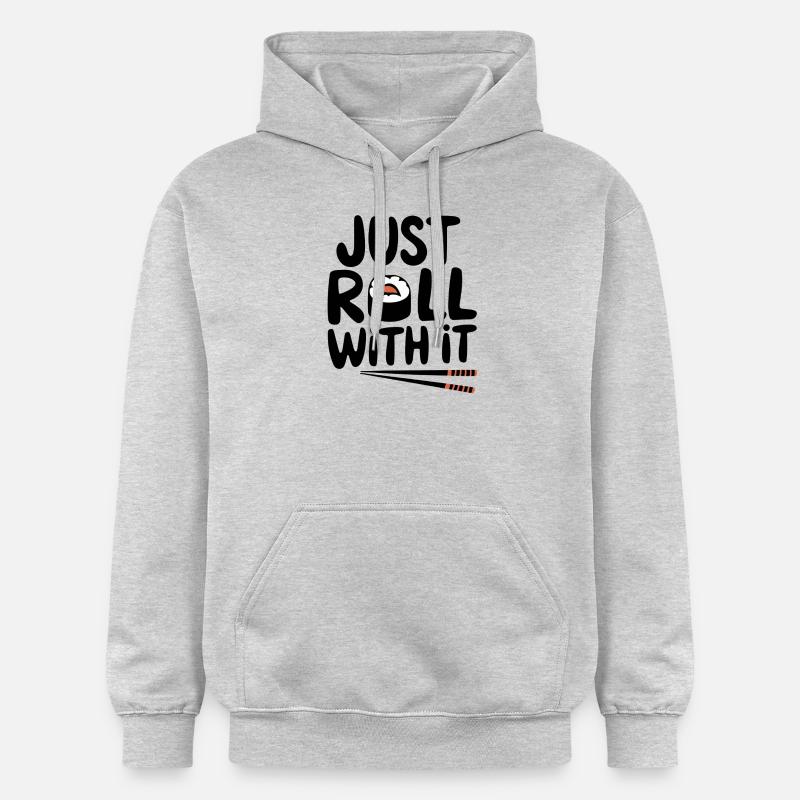 Il suffit de rouler avec - Sweat à capuche Softstyle® Gildan Unisexe - gris clair chiné