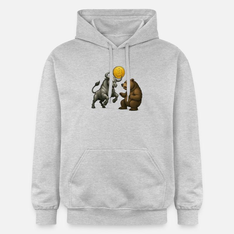 Bitcoin, course haussière - Sweat à capuche Softstyle® Gildan Unisexe - gris clair chiné