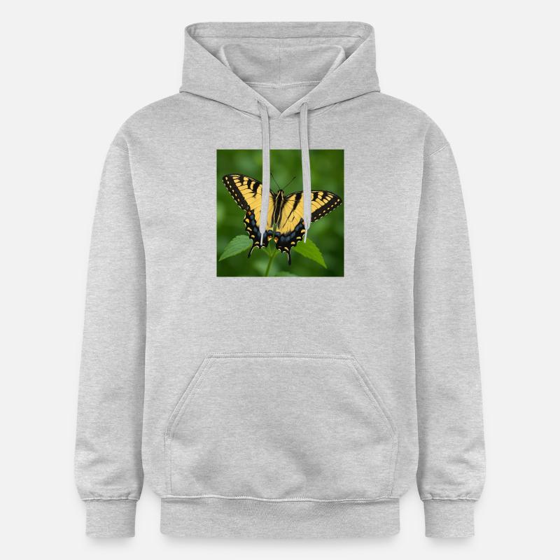 Eastern Tiger swallowtail - Gildan Unisex Softstyle® Midweight Hoodie - light heather grey