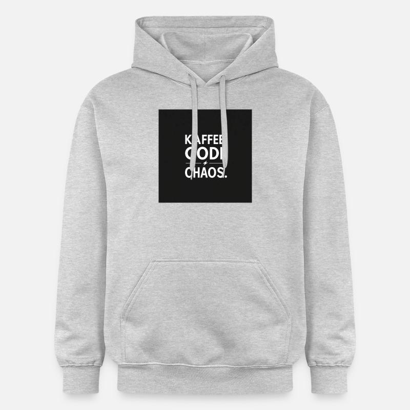 Café, Code, Chaos - Sweat à capuche Softstyle® Gildan Unisexe - gris clair chiné