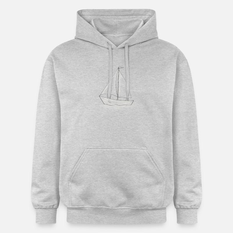 Voiliers - Sweat à capuche Softstyle® Gildan Unisexe - gris clair chiné