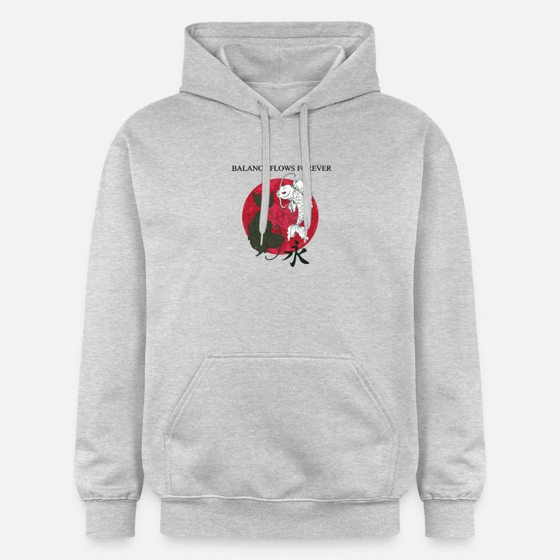 Équilibre des carpes koï - Sweat à capuche Softstyle® Gildan Unisexe - gris clair chiné
