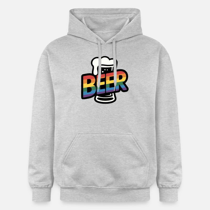 Queer Beer - Cool Beer Logo - Sweat à capuche Softstyle® Gildan Unisexe - gris clair chiné