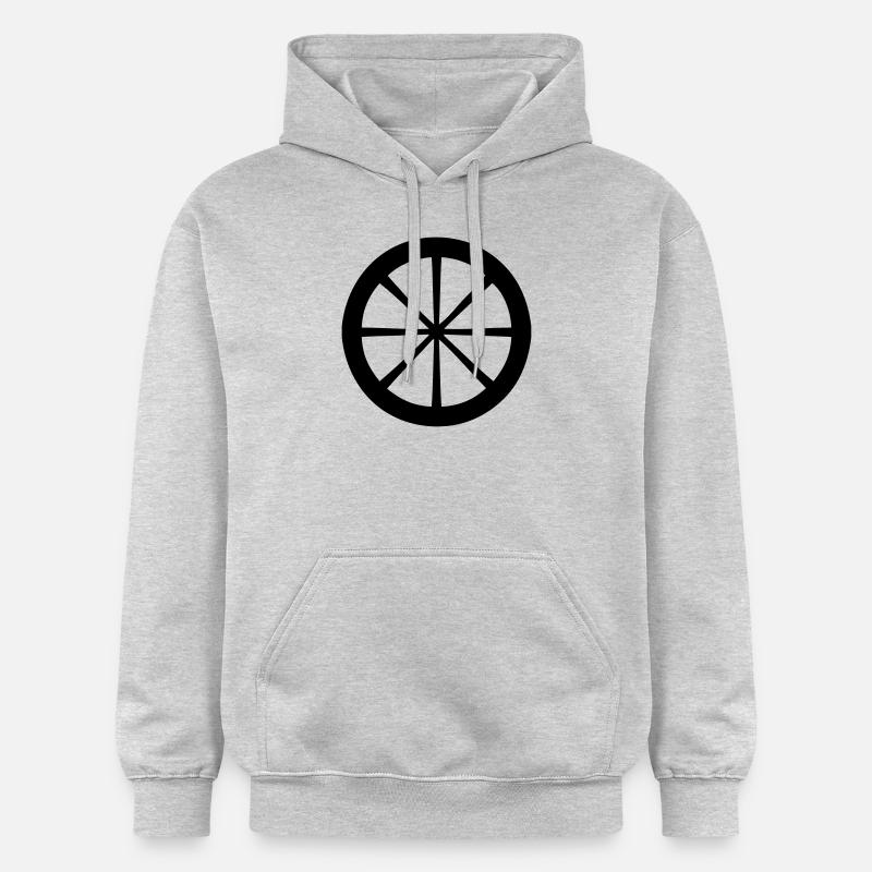 Roue - Sweat à capuche Softstyle® Gildan Unisexe - gris clair chiné