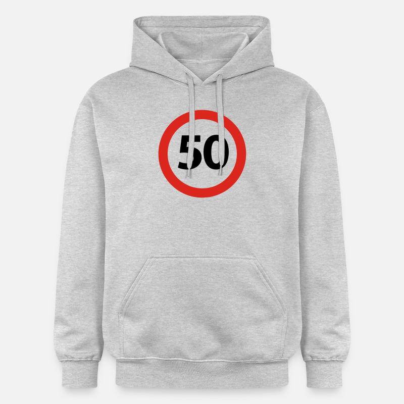 50 Anniversaire - Sweat à capuche Softstyle® Gildan Unisexe - gris clair chiné