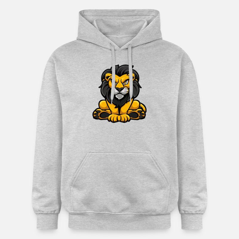 Bande dessinée du lion - Sweat à capuche Softstyle® Gildan Unisexe - gris clair chiné