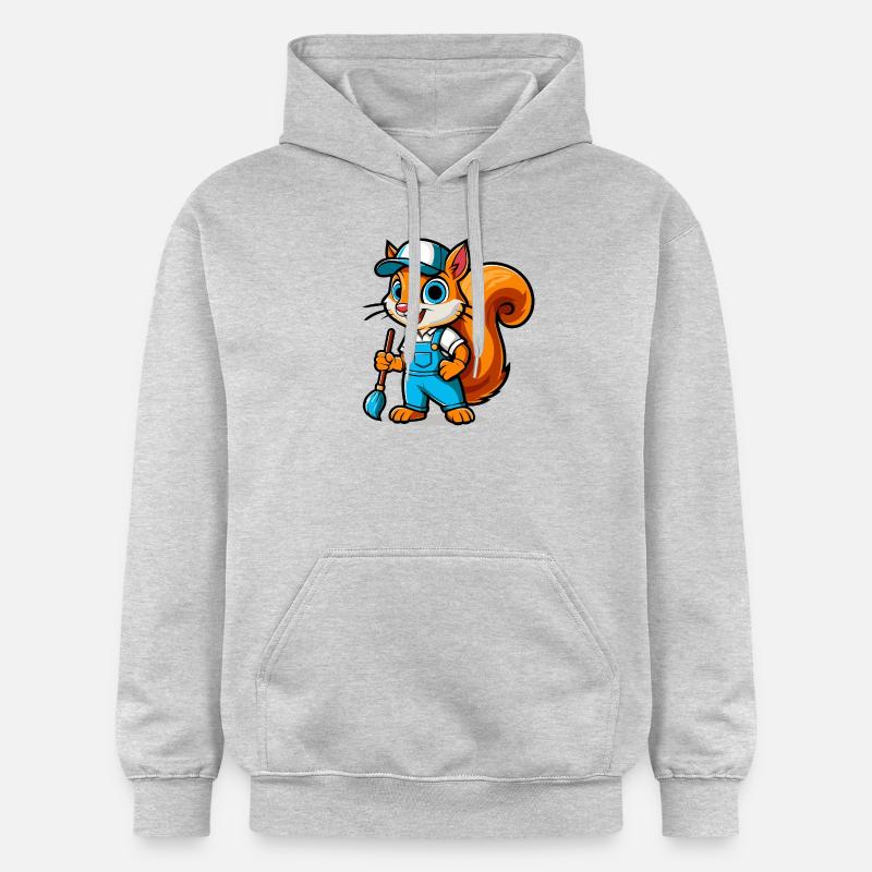 Eichhoernchen Peintre - Sweat à capuche Softstyle® Gildan Unisexe - gris clair chiné