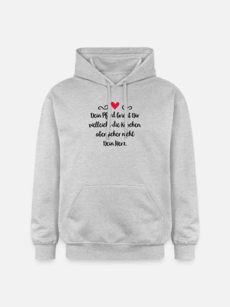 Pferd - Gildan Unisex Softstyle® Midweight Hoodie - Hellgrau meliert