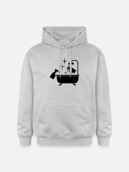 Cleaner bathtub with soap and water - Gildan Unisex Softstyle® Midweight Hoodie - light heather grey