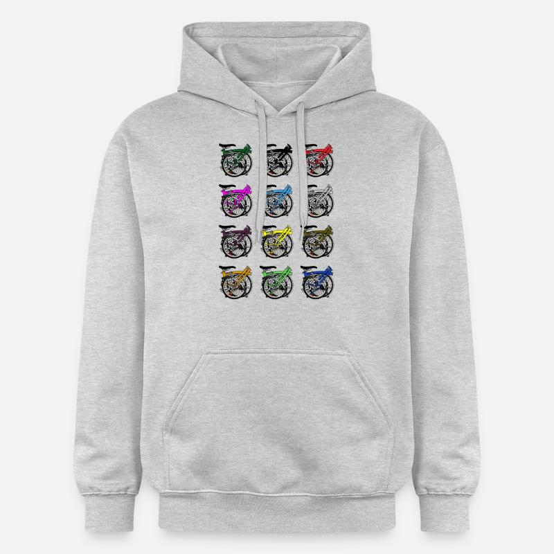 Plié Brompton Bicycle - Sweat à capuche Softstyle® Gildan Unisexe - gris clair chiné